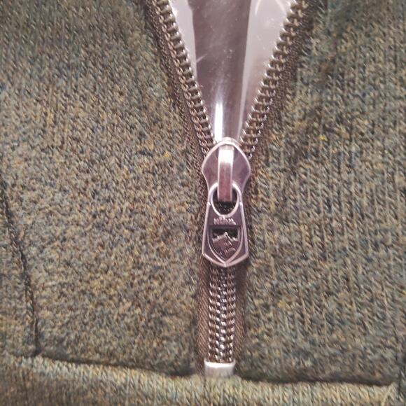 Kuhl Revel Sweater Men's Medium Green Fleece Lined Hiking Outdoor Quarter Zip - Picture 5 of 7